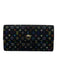 Louis Vuitton Black & Multi Coated Canvas Monogram Snap Continental Wallets Black & Multi