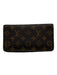 Louis Vuitton Brown Print Coated Canvas Monogram Zip Around Continental Wallets Brown Print