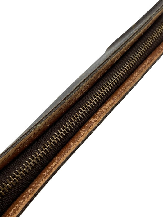Louis Vuitton Brown Print Coated Canvas Monogram Zip Around Continental Wallets Brown Print