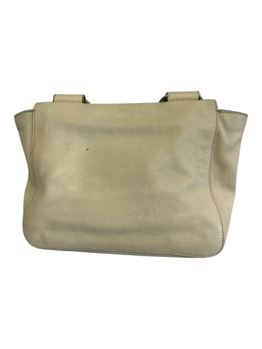 Chloe Cream Leather Gold hardware Chain Crossbody Bag Cream / XS
