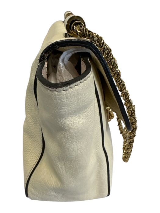 Chloe Cream Leather Gold hardware Chain Crossbody Bag Cream / XS