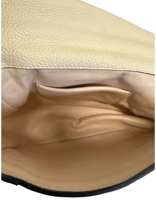 Chloe Cream Leather Gold hardware Chain Crossbody Bag Cream / XS