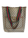 Gucci Beige, Red, Green Coated Canvas GG Supreme Web Tote Vintage Bag Beige, Red, Green / M/L