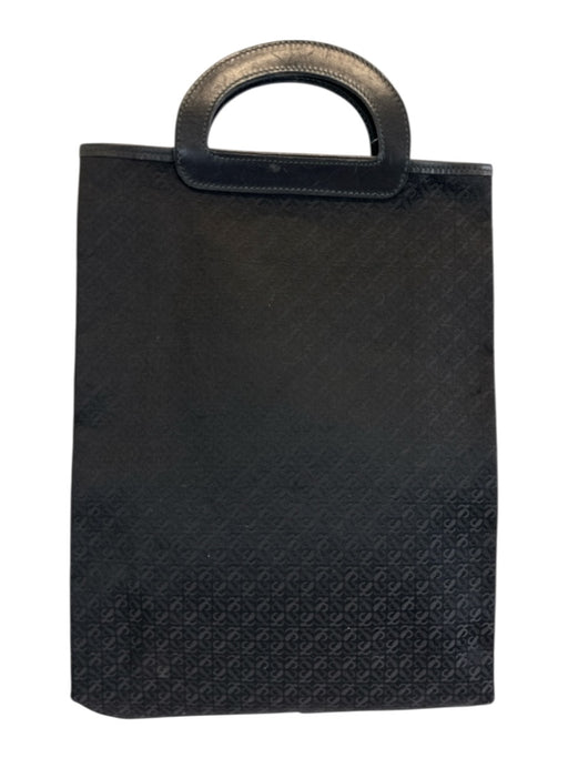 Loewe Black Canvas Monogram Handle Tote Bag Black / M/L
