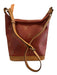 Louis Vuitton Red & Tan Leather Coated Canvas Monogram Shoulder Bag Bag Red & Tan / S/M