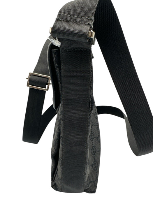 Gucci As Is - Damaged Black Canvas SHW Monogram Vintage Bag Black