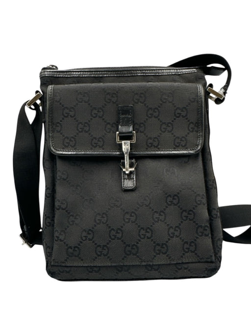 Gucci As Is - Damaged Black Canvas SHW Monogram Vintage Bag Black