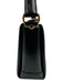 Gucci Black Leather Bamboo Accent Top Handle Bag Black / Small