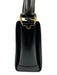 Gucci Black Leather Bamboo Accent Top Handle Bag Black / Small