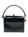 Gucci Black Leather Bamboo Accent Top Handle Bag Black / Small