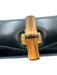Gucci Black Leather Bamboo Accent Top Handle Bag Black / Small
