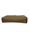 Celine Beige & Tan Print Canvas Leather trim Monogram Pouch Clutch Bag Beige & Tan Print / Small