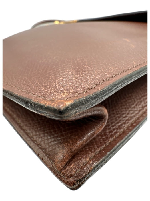 Hermes Brown Leather Top Handle Briefcase Brown