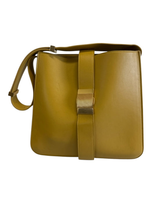 Bottega Veneta Yellow Leather Lambskin Gold Hardware Shoulder Bag Bag Yellow / Medium