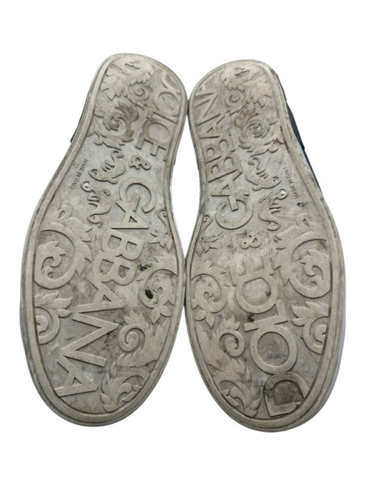 Dolce & Gabbana Shoe Size 9 AS IS Black & White Leather Solid Sneaker Shoes Black & White / 9