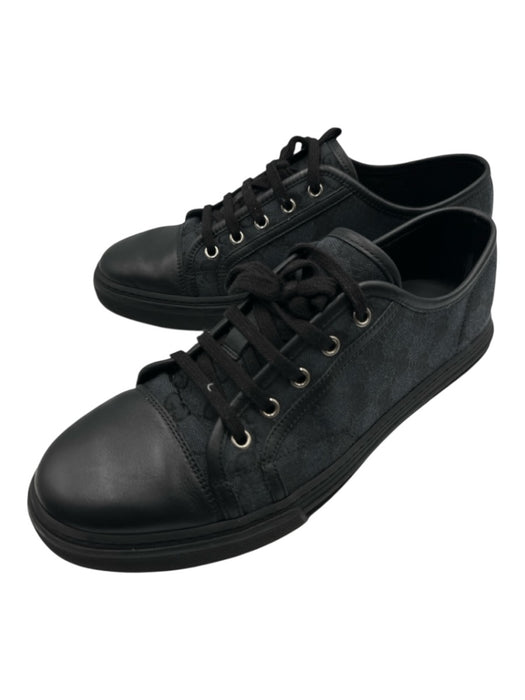 Gucci Shoe Size 8 Navy Blue Canvas Guccissima Sneaker Men's Shoes Navy Blue / 8