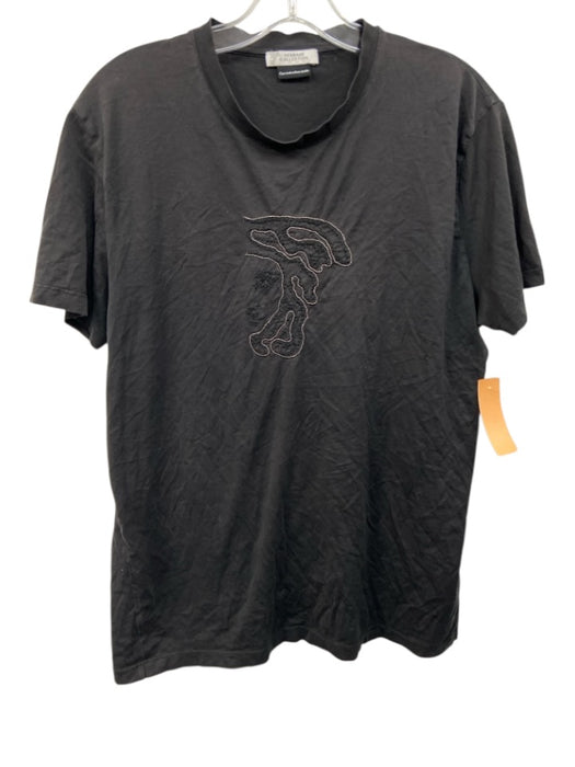 Versace Collection AS IS Size L Black Cotton Blend Medusa T shirt Short Sleeve Black / L