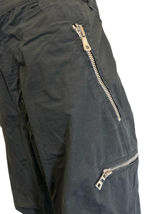 Balmain Size 48 Black Cotton Blend Ripstop Khaki Slim Men's Pants Black / 48