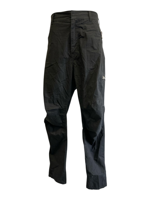 Balmain Size 48 Black Cotton Blend Ripstop Khaki Slim Men's Pants Black / 48