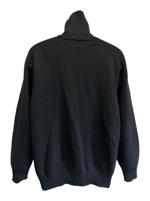 Brunello Cucinelli Size L Black Wool Solid Turtleneck Men's Sweater Black / L