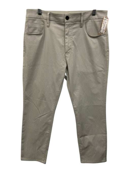 7 For All Mankind Size Est 32 Beige Synthetic Solid Athletic Khakis Men's Pants Beige / Est 32