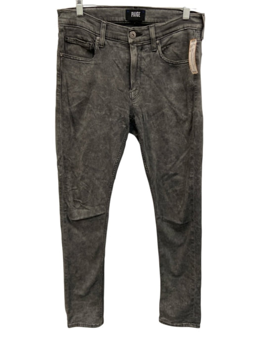 Paige Size 32 Gray Cotton Blend Acid Wash Jean Skinny Men's Pants Gray / 32
