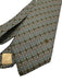 Christian Dior Vintage Teal & Brown Print Silk Geometric Tie Teal & Brown Print