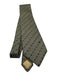Christian Dior Vintage Teal & Brown Print Silk Geometric Tie Teal & Brown Print