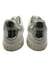 Versace Shoe Size 42 White & Silver Leather Solid Sneaker Men's Shoes White & Silver / 42
