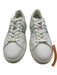 Versace Shoe Size 42 White & Silver Leather Solid Sneaker Men's Shoes White & Silver / 42
