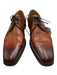 Magnanni Shoe Size 42 Brown Leather Solid Lace Up Dress Men's Shoes Brown / 42