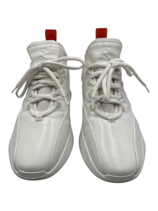 Ferrari Shoe Size 42 White Leather Solid Sneaker Men's Shoes White / 42