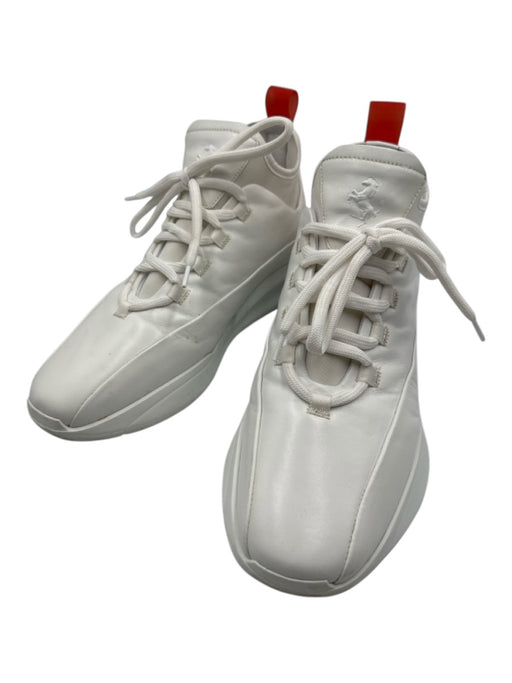 Ferrari Shoe Size 42 White Leather Solid Sneaker Men's Shoes White / 42