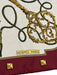 Hermes Maroon & Cream Silk Abstract Rope Lock scarf Maroon & Cream / 90 cm