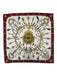 Hermes Maroon & Cream Silk Abstract Rope Lock scarf Maroon & Cream / 90 cm