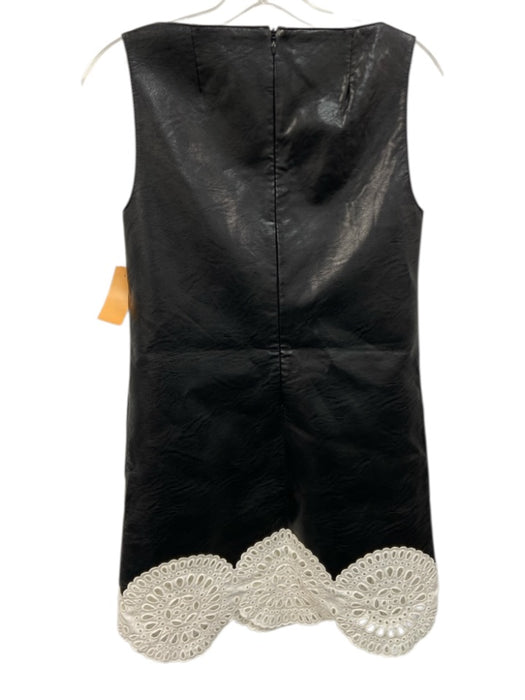 Stella McCartney Size 34/  XS Black Viscose Blend Vegan Leather Sleeveless Dress Black / 34/  XS