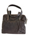 Fendi Dark Brown Jacquard Nylon Zip Top FF Motif Gold Hardware hand bag Bag Dark Brown / S/M