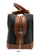 Bally Black & Brown Leather Zip Top Logo Embossed hand bag Bag Black & Brown / S