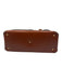 Bally Black & Brown Leather Zip Top Logo Embossed hand bag Bag Black & Brown / S