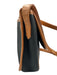 Yves Saint Laurent Brown & Black Coated Canvas & Leather Magnetic Flap Woven Bag Brown & Black / S
