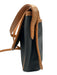 Yves Saint Laurent Brown & Black Coated Canvas & Leather Magnetic Flap Woven Bag Brown & Black / S