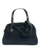 Salvatore Ferragamo Black Canvas & Leather Zip Top Top Handles Hand Bag Black / S