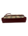 Burberry Beige, Red, Black Canvas & Leather Magnetic Flap Novacheck Plaid Bag Beige, Red, Black / S