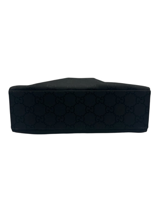 Gucci Black Nylon Jacquard Bamboo Detail hand bag Bag Black / S