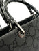 Gucci Black Nylon Jacquard Bamboo Detail hand bag Bag Black / S