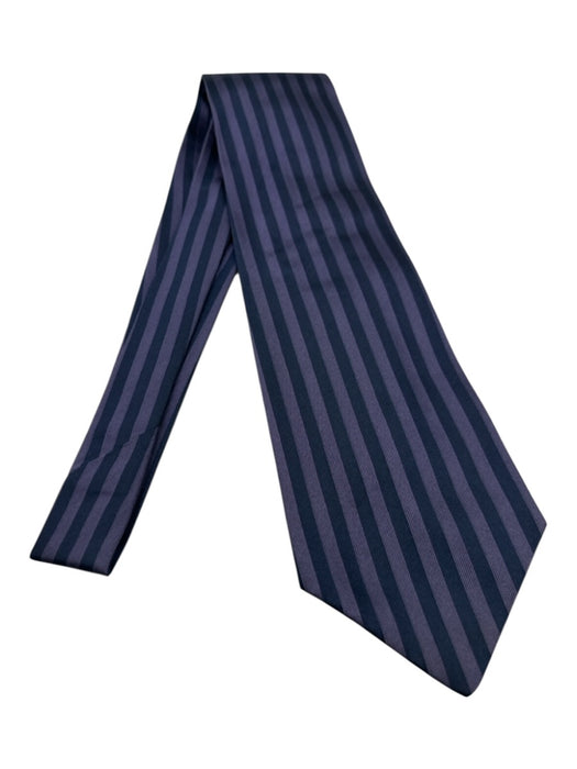 Etro NWT Purple Print Silk Stripe Vintage Tie Purple Print
