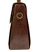 Ferragamo Brown Lizard Leather Gold Hardware Top Handle Crossbody Strap Bag Brown / Small