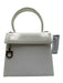 Ferragamo White Patent Leather Top Handle Crossbody Strap Vintage Bag White / XS
