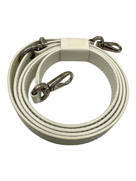 Ferragamo White Patent Leather Top Handle Crossbody Strap Vintage Bag White / XS