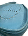 Hermes Blue Leather Clemence Perforated Saddle Certified by Entrupy Bag Blue / S/M
